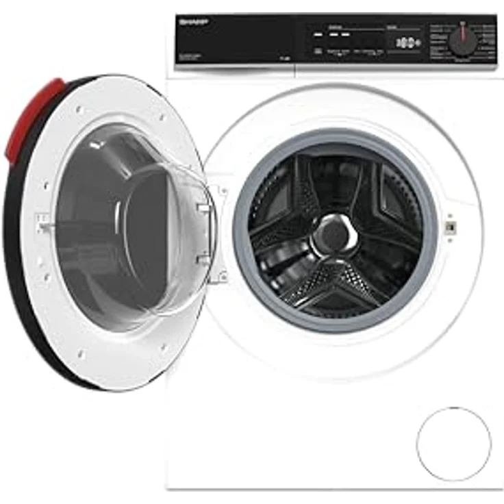 SHARP ES-WNFB914CWDA-DE Waschmaschine 9 kg, 1400 U/min, Energieklasse A, Inverter Motor, WiFi, Dampf-Funktion, Super Silent, BubbleDrum, Weiß – Bild 1
