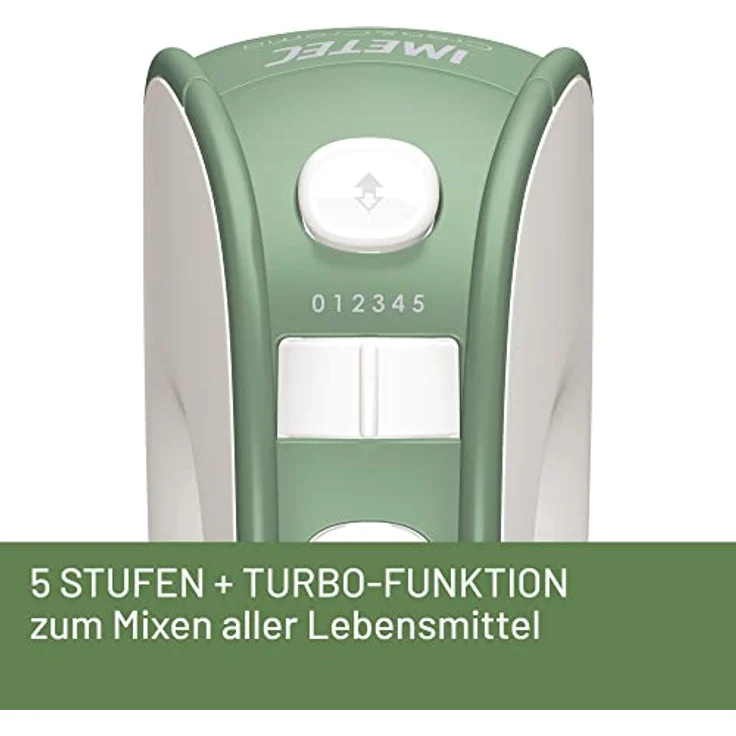 Imetec Crea & Crema Handrührer 500W, 5 Geschwindigkeiten, Edelstahl, weiß – Bild 5