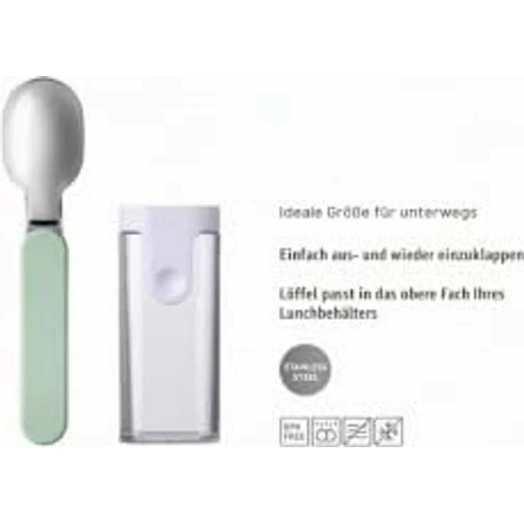 Mepal Klapplöffel-Set mit Lunchpot Ellipse, Joghurtbecher und Müslibecher, auslaufsicher, Mikrowellen- und gefrierschrankgeeignet, 500 ml + 200 ml – Bild 2