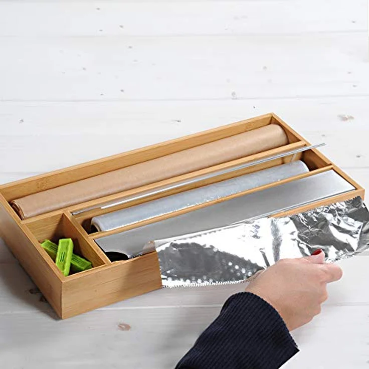 Kesper 58041 13 Folienspender für die Schublade, Braun, 42 x 19 x 5,4 cm – Bild 3