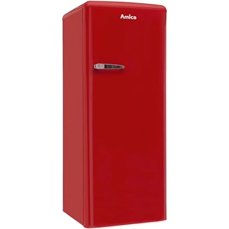Amica KSR 364 150 R Retro-Kühlschrank, freistehend, rot, Energieklasse E – Bild 10