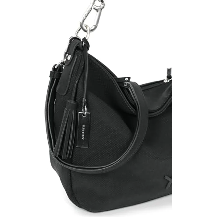 SURI FREY SFY Romy Beutel, Umhängetasche in Lasercut-Optik, Schwarz, mit abnehmbarem Umhängeriemen und Reißverschlussfächern – Bild 8