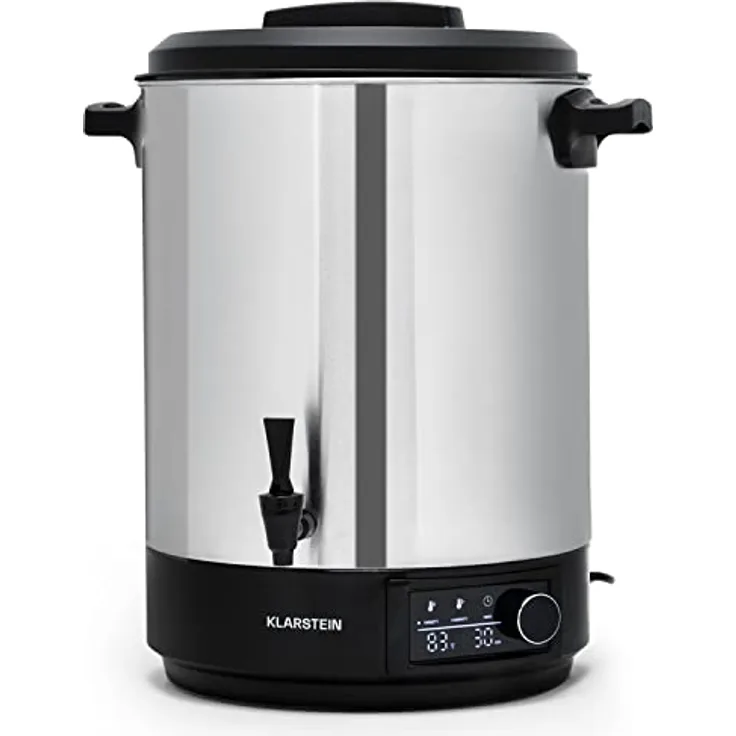 Klarstein Abbey 40 Einkochautomat, Getränkespender mit 40L Kapazität, Edelstahl, 100°C, 180 Minuten