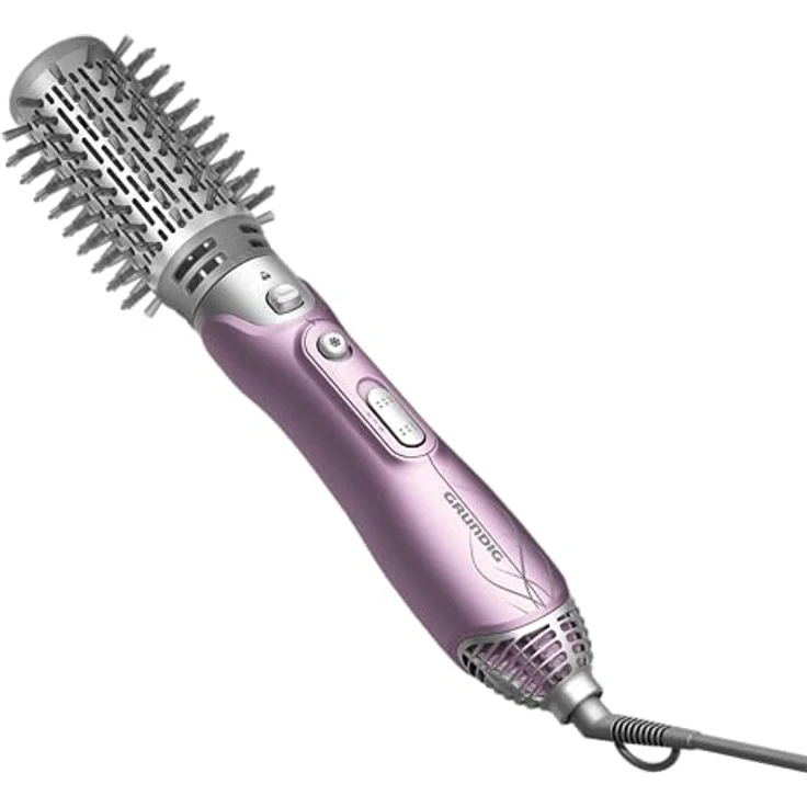 GRUNDIG HS 6220 Volumen- und Lockenstyler, 1100W, 3 Thermobürsten, Keramikbeschichtung mit Pink-Lotusöl, Überhitzungsschutz, geeignet für alle Haarlängen, Rosé/Silber – Bild 3