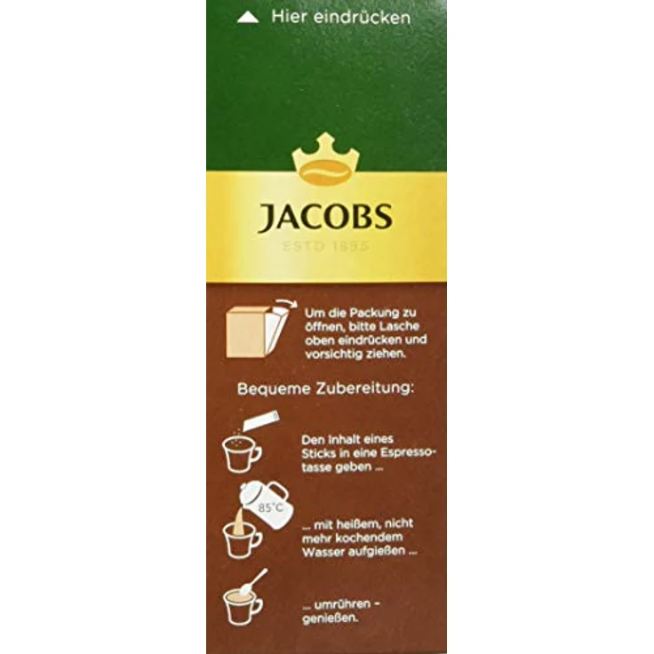Jacobs Typ Espresso, löslicher Kaffee, Instantkaffee, 25 Einzelportionen – Bild 3