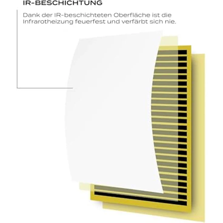 Wiltec Infrarotheizung 290 Watt, energieeffizienter Heizkörper, Wandmontage Elektroheizung, Heizpaneel, IR Heizung, weiß – Bild 8
