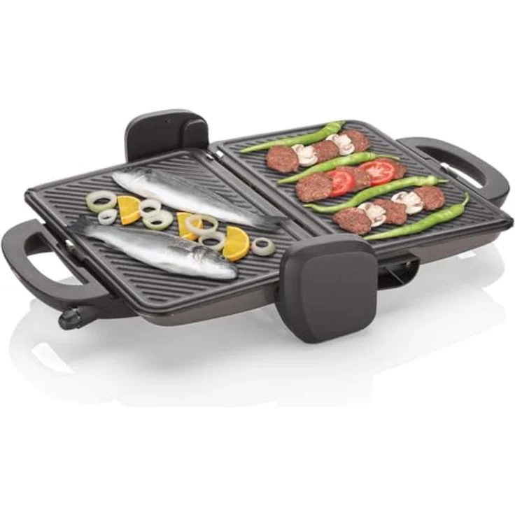 Arzum AR2037 Sandwichmaker, 1800 Watt, Antihaftbeschichtung, bis zu 180° Öffnung, grau – Bild 8