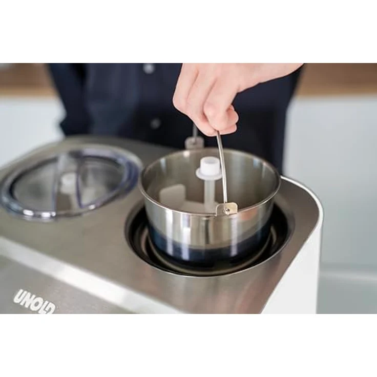 Unold Eismaschine Doppio bianco 48830, 2,4 l, 250 W, mit zwei getrennt bedienbaren Eisbehältern – Bild 6