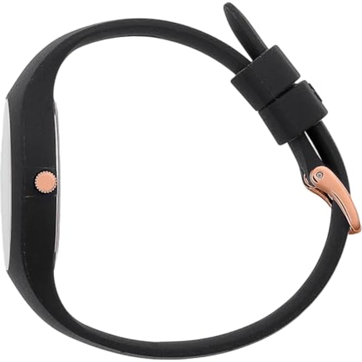 ICE-WATCH Glam Black Rose-Gold, Armbanduhr mit 37 mm Gehäusedurchmesser, schwarzem Silikonband und 10 bar wasserdicht – Bild 3