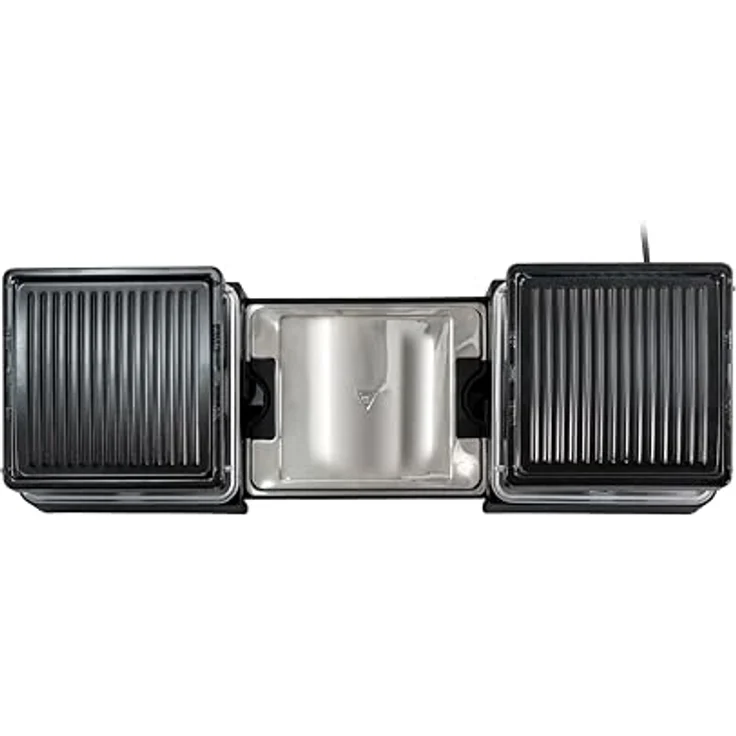 Unold 48755 Raclette Extendable, Party Grill für 8 Personen, 1.300 Watt Elektro-Tischgrill mit zwei separaten Grillflächen, Schwarz – Bild 4