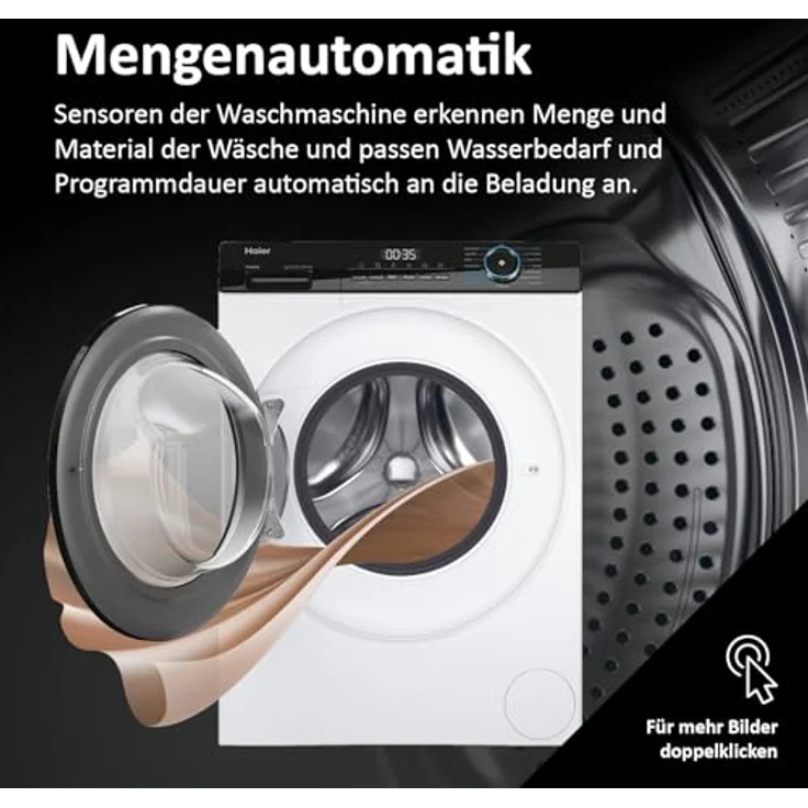 Haier HWD100-B14939 Waschtrockner, innovative I-PRO Serie 3 mit Direct Motion Motor, energieeffizient, schwarz – Bild 5