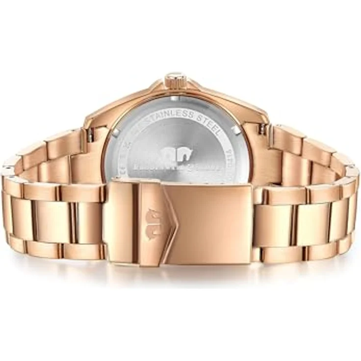 Rhodenwald & Söhne Damen Uhr 10010414, analoges Quarzwerk mit roségoldenem Edelstahl Gliederarmband und blauem Zifferblatt, wasserdicht bis 10 ATM – Bild 5