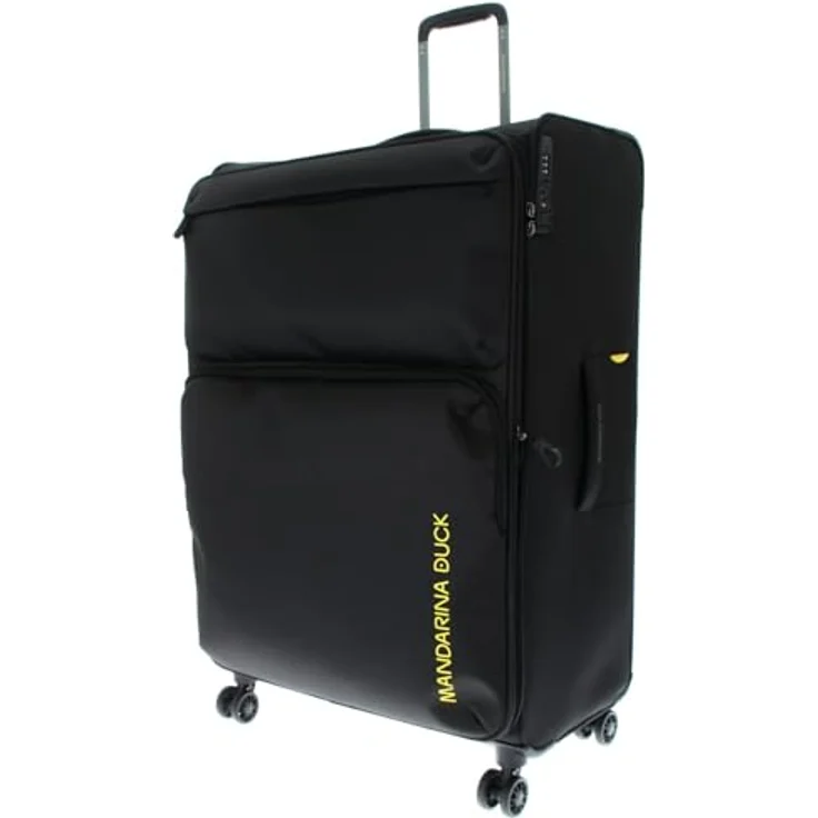 Mandarina Duck Zephyr Trolley XL EXP, leichter und praktischer Koffer in 3D-Effekt, schwarz – Bild 1