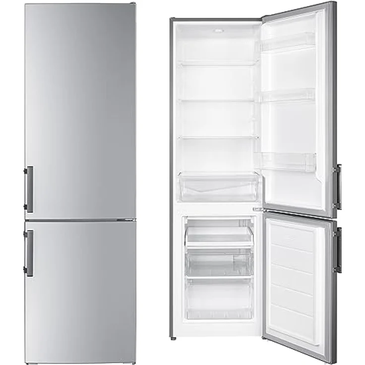 WOLKENSTEIN KGK180E Kühl-Gefrierkombination 262 L/180 cm/Inox Design/71 Liter 4 Sterne Gefrierfach/40 dB/Wechselbarer Türanschlag – Bild 1