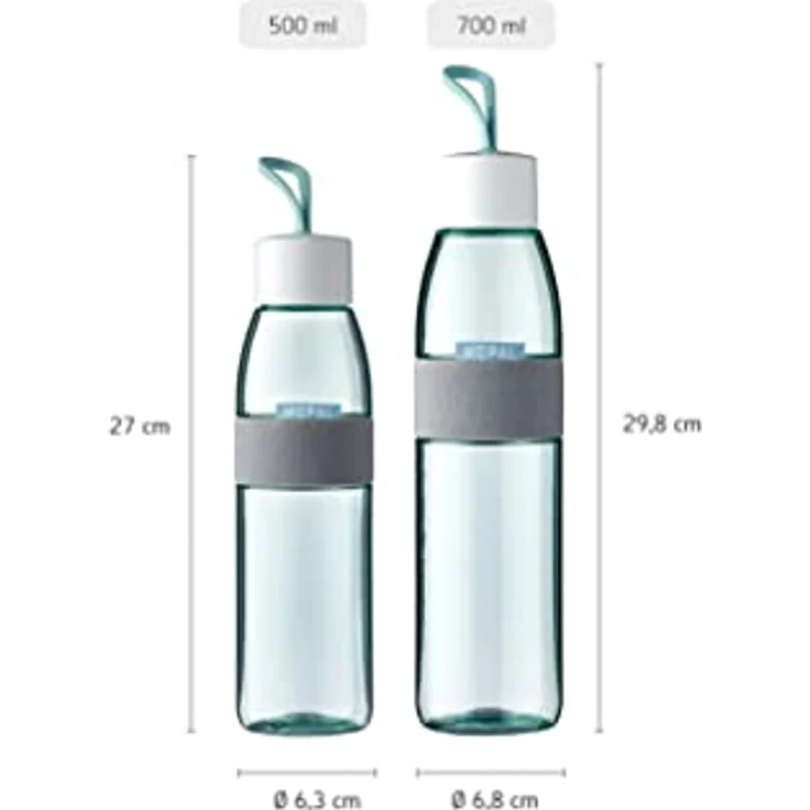 Mepal – Trinkflasche Ellipse Vivid Blue – 700 ml Inhalt – auch für kohlensäurehaltige Getränke – bruchfestes Material - auslaufsicher - Spülmaschinengeeignet – Bild 5