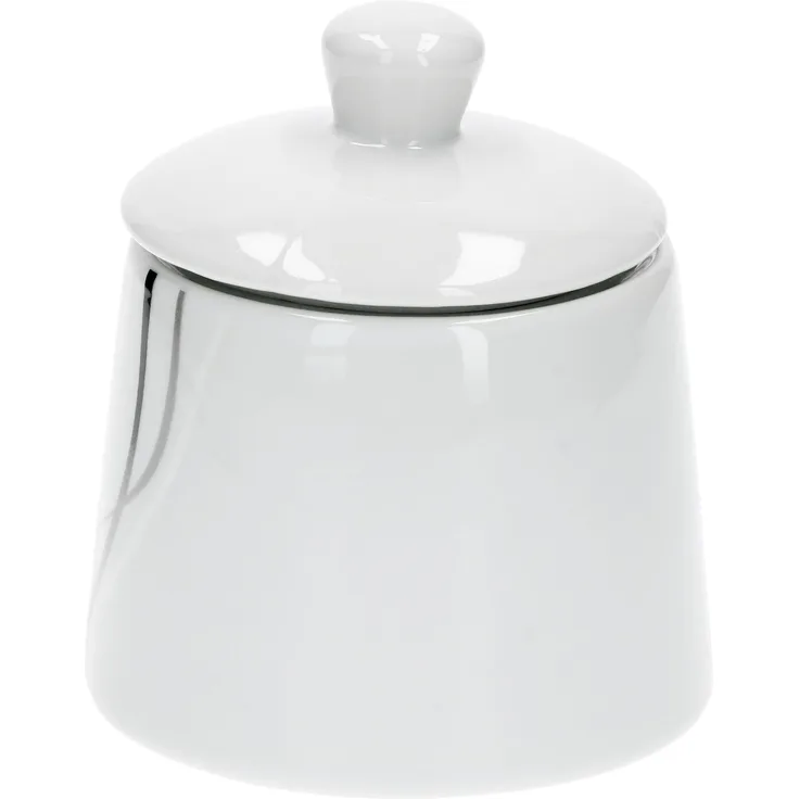 Van Well Zuckerdose Silver Night einzeln, 250 ml, Ø 95 mm, H 105 mm, Zuckerspender, Linien-Dekor