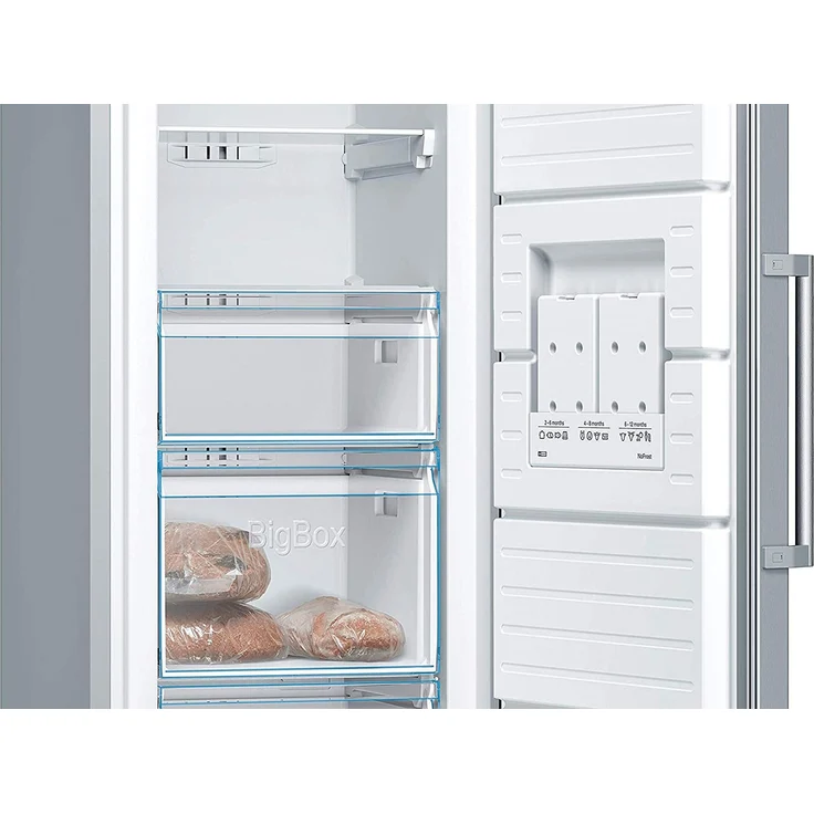 Bosch GSN36VLFP Gefrierschrank, freistehend, silber, NoFrost, Schnellgefrieren, Breite 60 cm, Energieklasse F – Bild 6