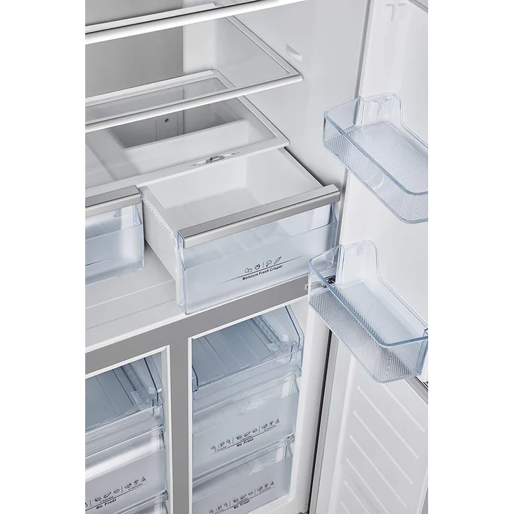 Hisense RQ563N4SF2 Side-by-Side-Kühlschrank, freistehend, schwarz, Full NoFrost, Schnellgefrieren, LED, Breite 79.4 cm, Energieklasse F – Bild 12
