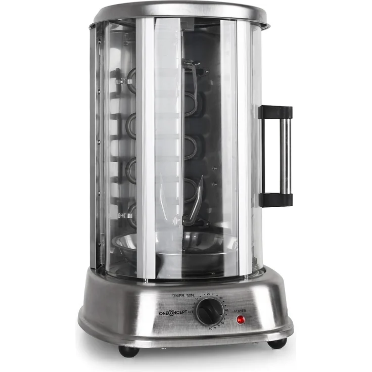 Kebap Master Pro Vertikalgrill 1500W Edelstahl inkl. Spieß Set – Bild 4