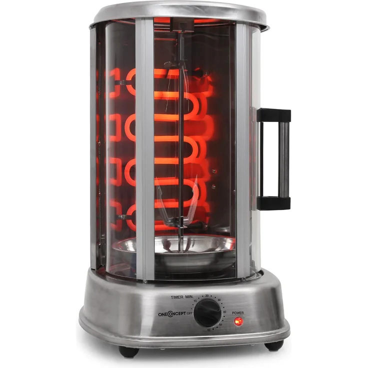 Kebap Master Pro Vertikalgrill 1500W Edelstahl inkl. Spieß Set – Bild 3