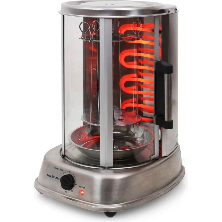 Kebap Master Pro Vertikalgrill 1500W Edelstahl inkl. Spieß Set – Bild 9