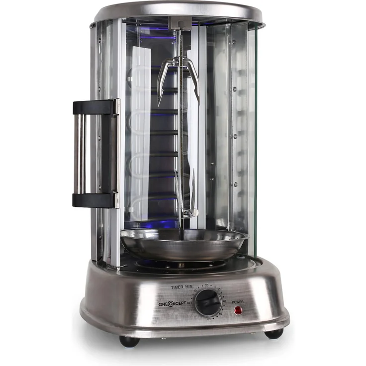 Kebap Master Pro Vertikalgrill 1500W Edelstahl inkl. Spieß Set – Bild 5