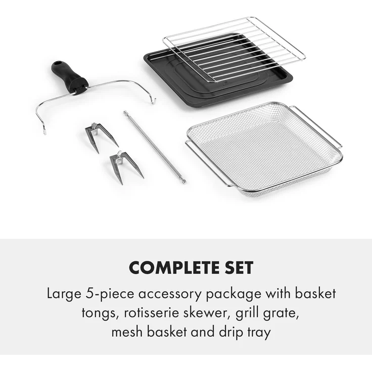 Klarstein AeroVital Cube Chef Heißluftfritteuse 1700W 14l 16 Programme schwarz – Bild 7