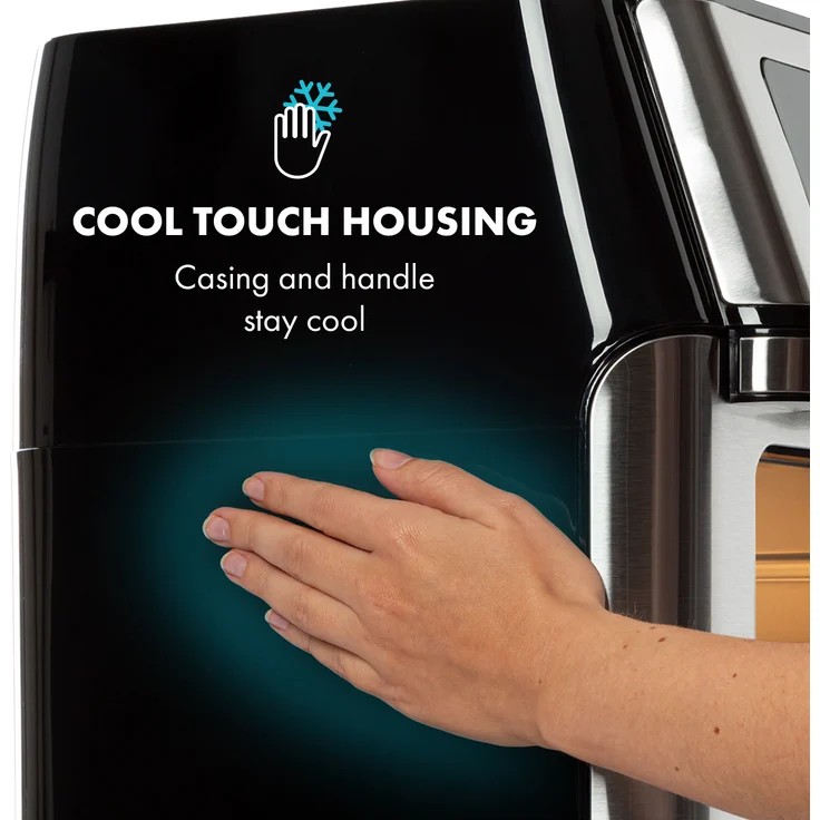 Klarstein AeroVital Fry Heißluftfritteuse 1500W 10l Timer 9 Programme schwarz - silber – Bild 7