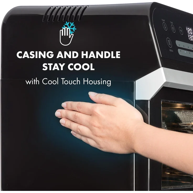 Klarstein AeroVital Cube Heißluftfritteuse 1600W 12l Timer 16 Programme weiß Schwarz – Bild 7