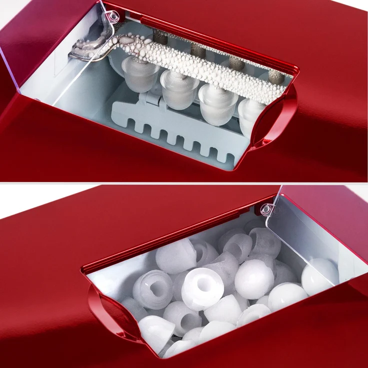 Klarstein Ice Volcano 2G Eismaschine, LED, 12kg je 24h, 2l: 6-12min, rot – Bild 8