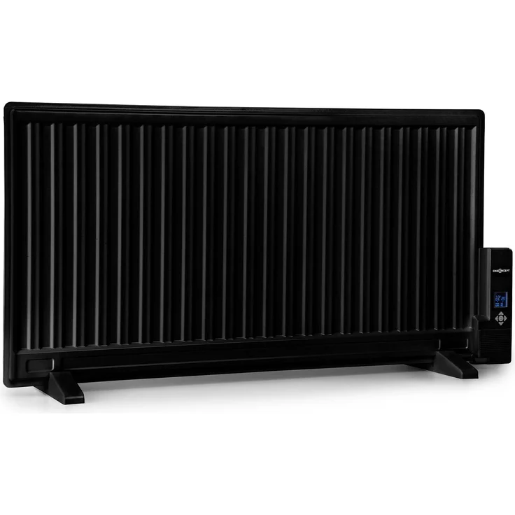 OneConcept Wallander Ölradiator 1000W Thermostat Ölheizung ultraflach schwarz Schwarz, Radiator – Bild 1