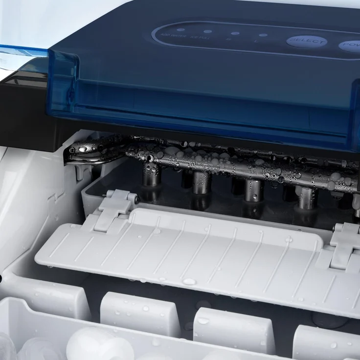 On-The-Rocks Eismaschine LED , 12kg je 24h , 2.1l , Edelstahl schwarz – Bild 7