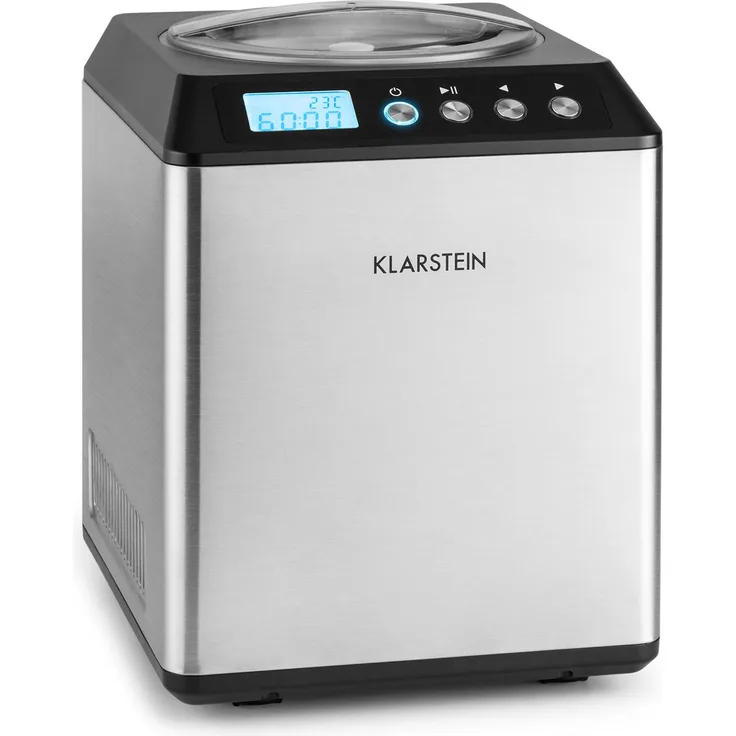 Vanilla Sky Eiscreme-Maschine Kompressor 2l 180W Edelstahl silber