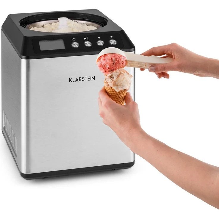 Vanilla Sky Eiscreme-Maschine Kompressor 2l 180W Edelstahl silber – Bild 3