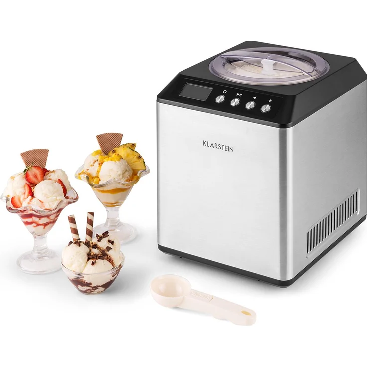 Vanilla Sky Eiscreme-Maschine Kompressor 2l 180W Edelstahl silber – Bild 8