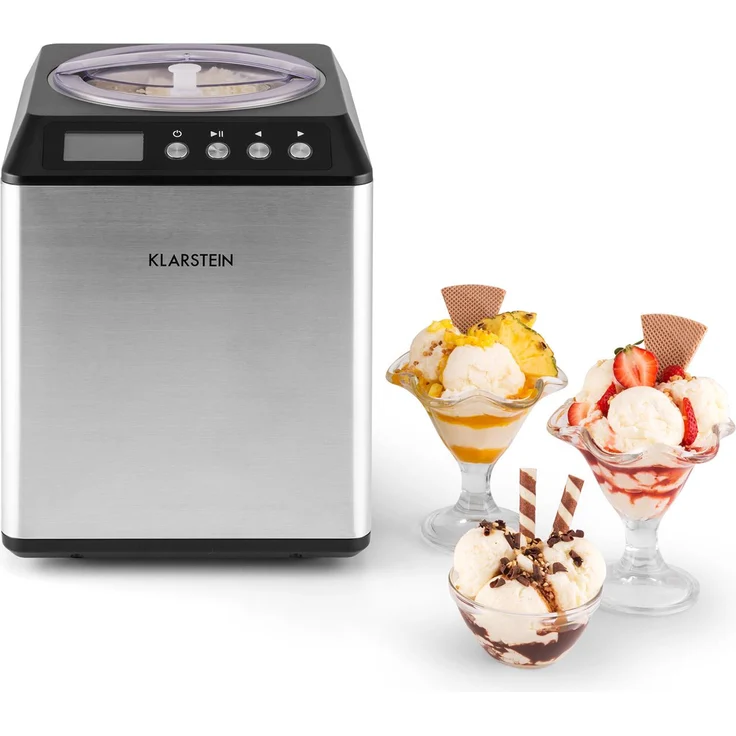 Vanilla Sky Eiscreme-Maschine Kompressor 2l 180W Edelstahl silber – Bild 6