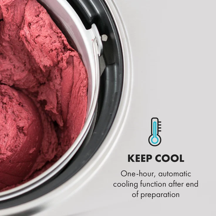 Dolce Bacio Eiscremebereiter Kompressor 2l LCD-Display Touch Edelstahl – Bild 8