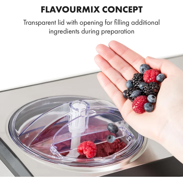 Dolce Bacio Eiscremebereiter Kompressor 2l LCD-Display Touch Edelstahl – Bild 3