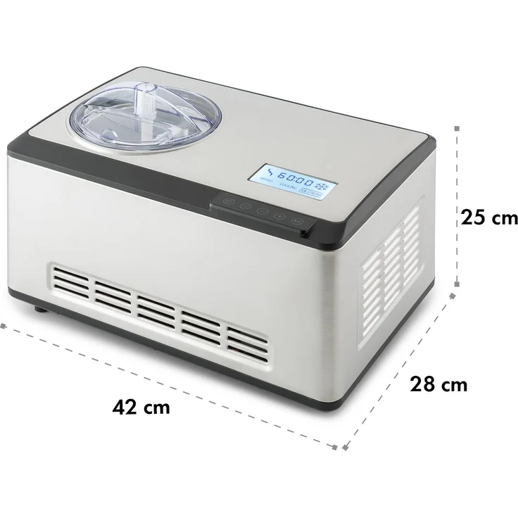 Dolce Bacio Eiscremebereiter Kompressor 2l LCD-Display Touch Edelstahl – Bild 10