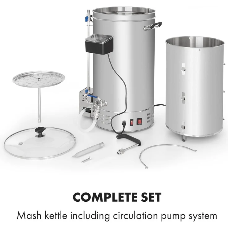 Brauheld Pro Maischekessel 2500W 35L 30-100°C Umwälzpumpe Edelstahl 35 Ltr – Bild 6