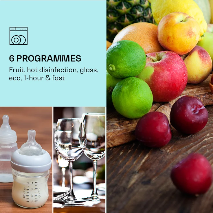 Klarstein Amazonia, Geschirrspüler, A, Geräuschemissionsklasse D, Geräuschemissionen 58 Dezibel – Bild 4