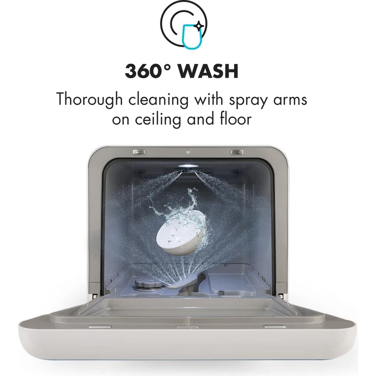 Klarstein Amazonia, Geschirrspüler, A, Geräuschemissionsklasse D, Geräuschemissionen 58 Dezibel – Bild 8