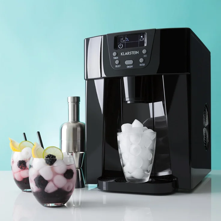 Ice Volcano 2G Eismaschine LED 12kg je 24h 2l 6-12min, schwarz – Bild 6