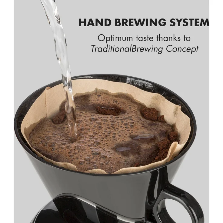 Klarstein craft coffee Waage, Timer, Glaskanne, Filteraufsatz, 600ml, schwarz-weiß – Bild 3