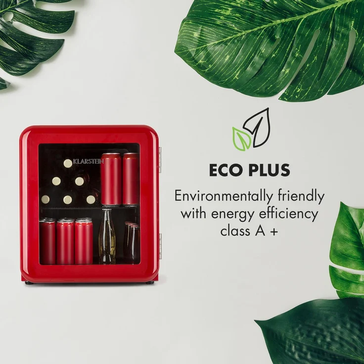 Klarstein PopLife Getränkekühler Kühlschrank 0-10°C Retro-Design rot – Bild 5