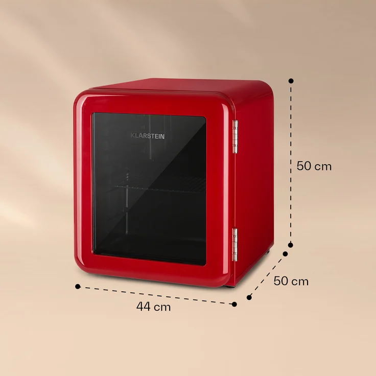 Klarstein PopLife Getränkekühler Kühlschrank 0-10°C Retro-Design rot – Bild 6