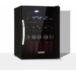Klarstein Beersafe XL Onyx Getränkekühlschrank LED 4 Metallroste Glastür schwarz