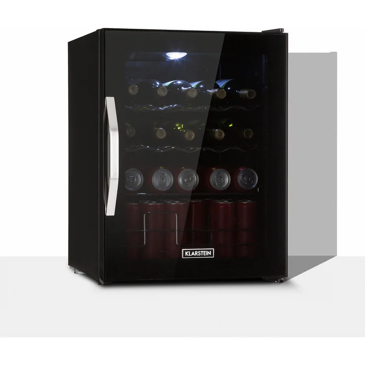 Klarstein Beersafe XL Onyx Getränkekühlschrank LED 4 Metallroste Glastür schwarz – Bild 1