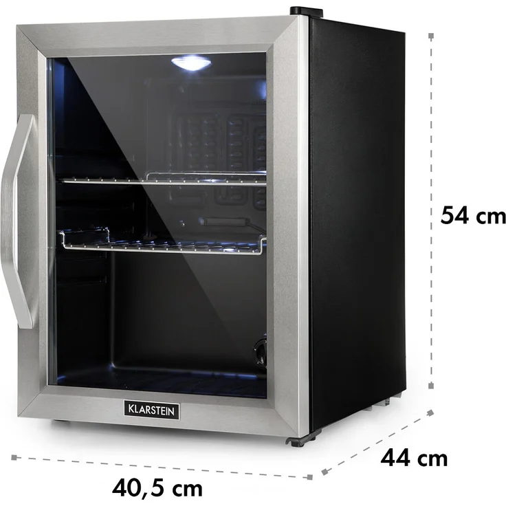 Klarstein Beersafe M Getränkekühlschrank, freistehend, mattschwarz, LED, 2 Metallroste, Glastür, Breite 40.5 cm – Bild 9
