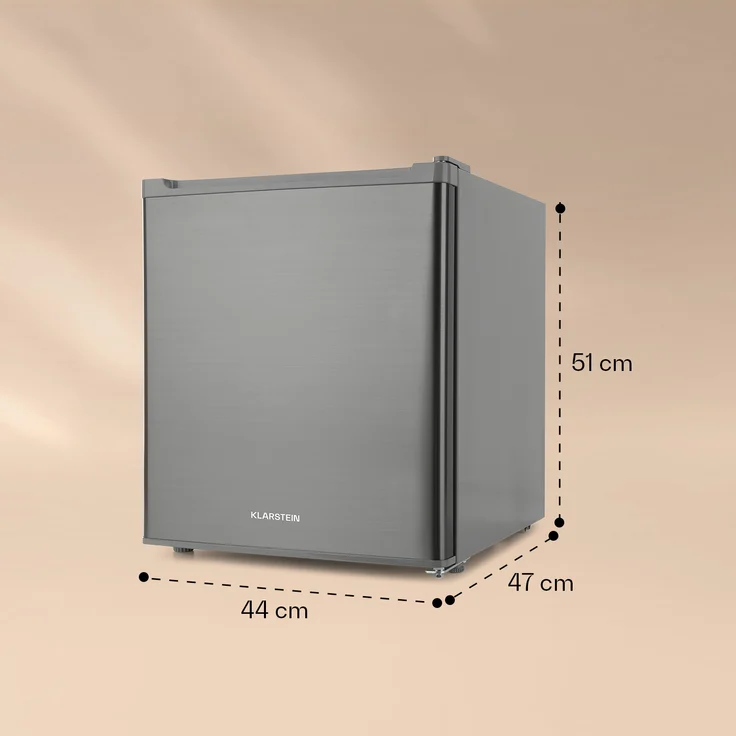 Klarstein Snoopy Eco Minikühlschrank, freistehend, silber, Breite 44 cm, Energieklasse E – Bild 6
